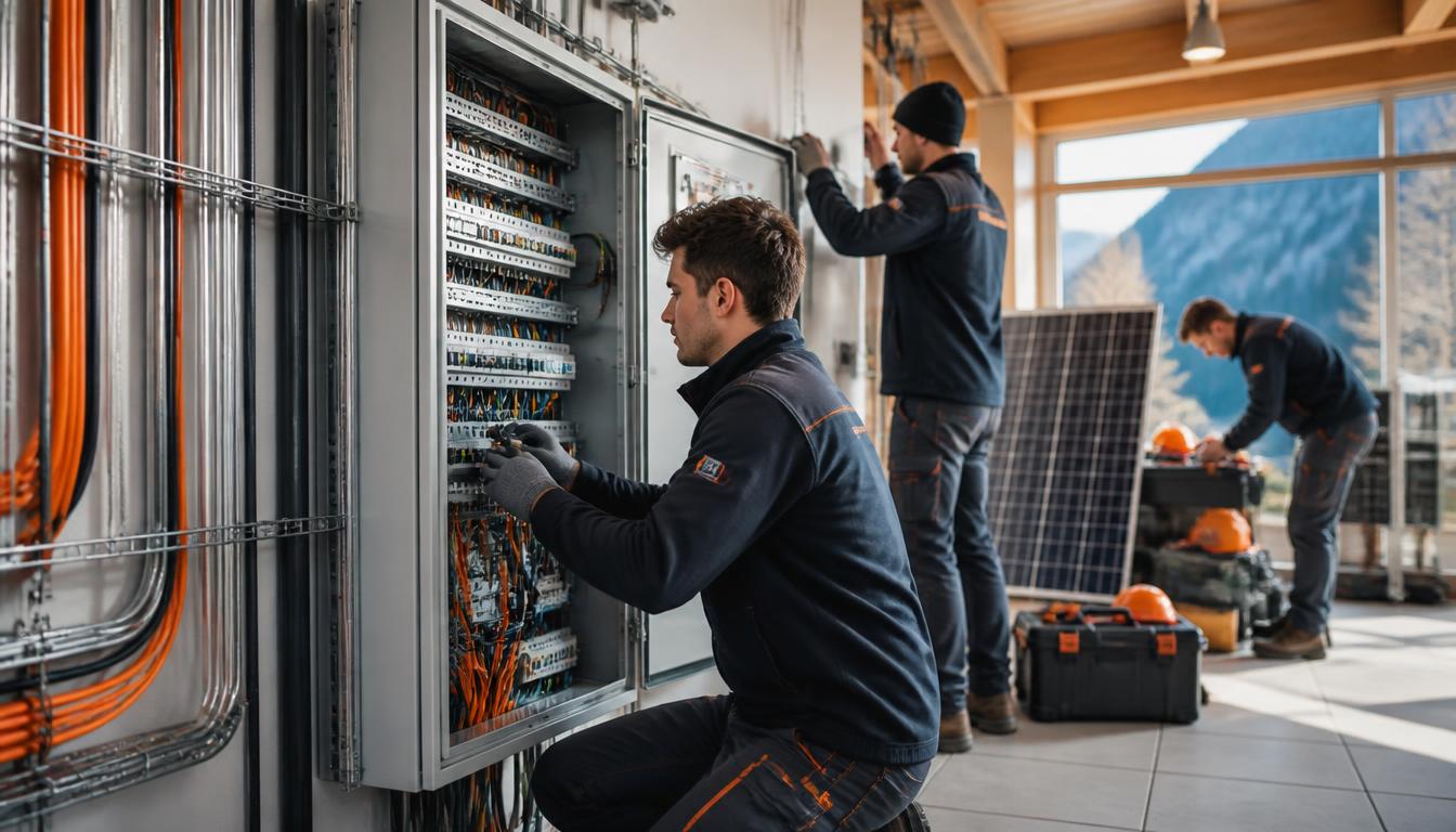 Moderne Elektrotechnik-Steueranlage bei WerthSysteme